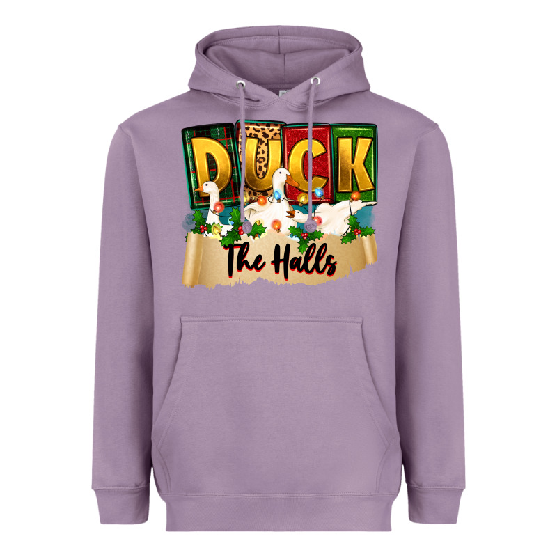 Christmas Duck The Halls Heavyweight Hoodie by Zillion Design Studio | Teevron