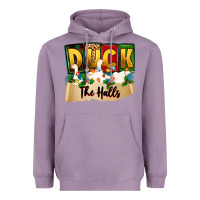 Lavender christmas duck the halls Heavyweight Hoodie - Zillion Design Studio