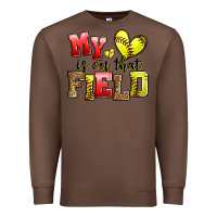 Chestnut my heart is on that field softball Premium Sweatshirt - Zillion Design Studio