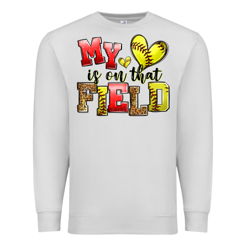 My Heart Is On That Field Softball Premium Sweatshirt by Zillion Design Studio | Teevron