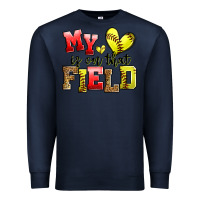 Navy my heart is on that field softball Premium Sweatshirt - Zillion Design Studio