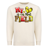 Sandshell my heart is on that field softball Premium Sweatshirt - Zillion Design Studio
