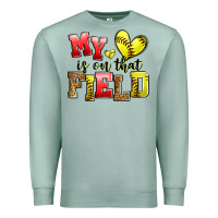 Seafoam my heart is on that field softball Premium Sweatshirt - Zillion Design Studio