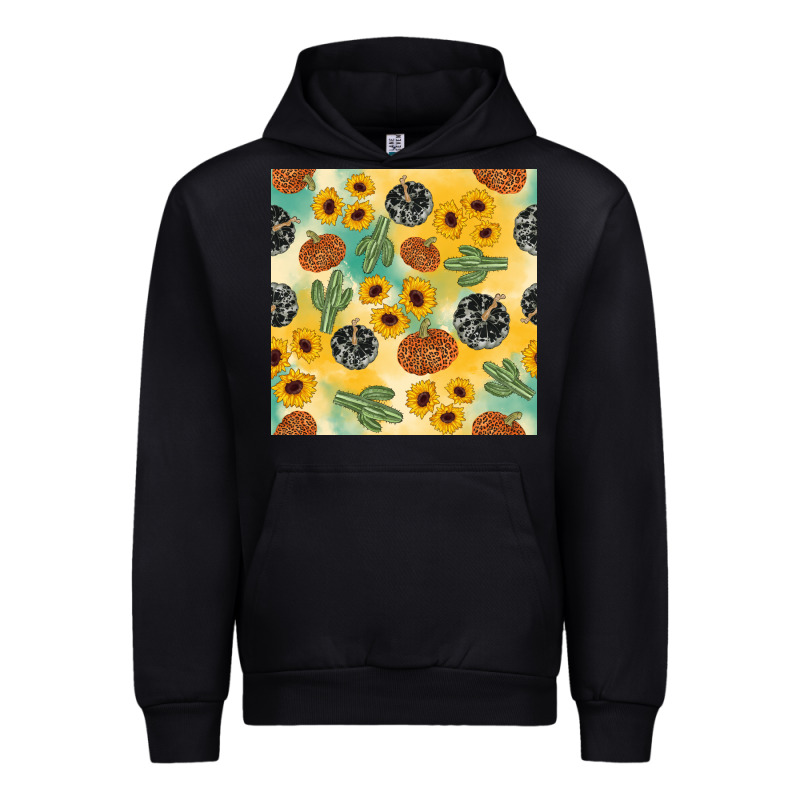 Leopard Pumpkin Cactus Sunflower Seamless Urban Hoodie by AdoDesignShop | Teevron