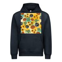 Navy leopard pumpkin cactus sunflower seamless Urban Hoodie - AdoDesignShop