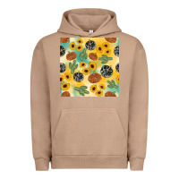 Pigment Burro leopard pumpkin cactus sunflower seamless Urban Hoodie - AdoDesignShop