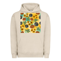 Pigment French Oak leopard pumpkin cactus sunflower seamless Urban Hoodie - AdoDesignShop