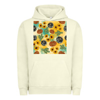 Pigment Pistachio leopard pumpkin cactus sunflower seamless Urban Hoodie - AdoDesignShop