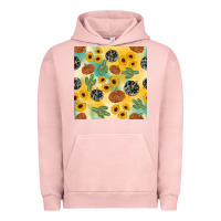 Pigment Salmon leopard pumpkin cactus sunflower seamless Urban Hoodie - AdoDesignShop