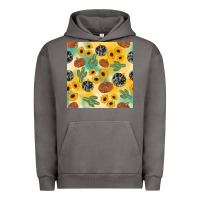 Pigment Tornado leopard pumpkin cactus sunflower seamless Urban Hoodie - AdoDesignShop
