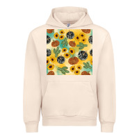 Sandshell leopard pumpkin cactus sunflower seamless Urban Hoodie - AdoDesignShop