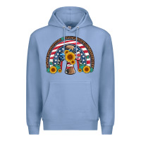 Colony Blue cross american flag cowhide  leopard gemstone rainbow Premium Hoodie - Artiststas