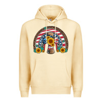 Pina Colada cross american flag cowhide  leopard gemstone rainbow Premium Hoodie - Artiststas