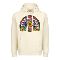 Sandshell cross american flag cowhide  leopard gemstone rainbow Premium Hoodie - Artiststas