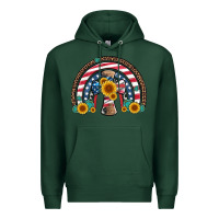 Sports Green cross american flag cowhide  leopard gemstone rainbow Premium Hoodie - Artiststas