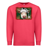 Cardinal christmas cow with background Premium Sweatshirt - RanaPortraitStore