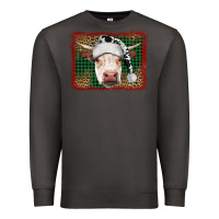 Smoke christmas cow with background Premium Sweatshirt - RanaPortraitStore