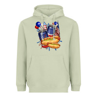 Matcha hotdog with beers billie wilder Heavyweight Hoodie - texasbilliewilder