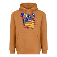 Meerkat hotdog with beers billie wilder Heavyweight Hoodie - texasbilliewilder