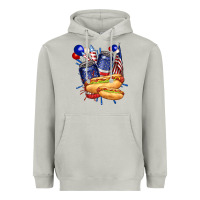 Moon Dust hotdog with beers billie wilder Heavyweight Hoodie - texasbilliewilder