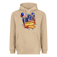 Mushroom hotdog with beers billie wilder Heavyweight Hoodie - texasbilliewilder