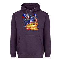 Plum hotdog with beers billie wilder Heavyweight Hoodie - texasbilliewilder