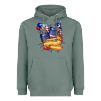 Sage hotdog with beers billie wilder Heavyweight Hoodie - texasbilliewilder