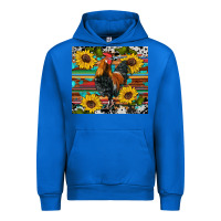 Cobalt western coop animals rooster sunflowers cowhide wooden serape glitter Urban Hoodie - Artiststas