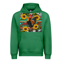 Emerald western coop animals rooster sunflowers cowhide wooden serape glitter Urban Hoodie - Artiststas