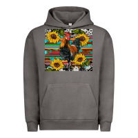 Pigment Tornado western coop animals rooster sunflowers cowhide wooden serape glitter Urban Hoodie - Artiststas