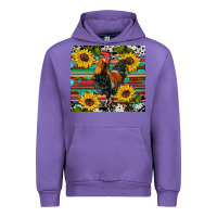 Tulip western coop animals rooster sunflowers cowhide wooden serape glitter Urban Hoodie - Artiststas
