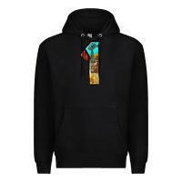 Black farm life alphabet numbers 1 Premium Hoodie - BundleAndBundleShop