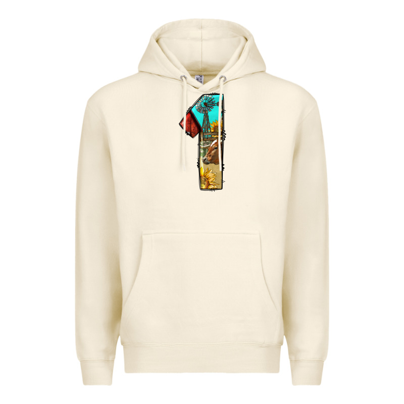 Farm Life Alphabet Numbers 1 Premium Hoodie by BundleAndBundleShop | Teevron