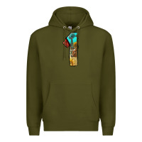 Army Green farm life alphabet numbers 1 Premium Hoodie - BundleAndBundleShop