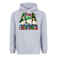 Heather Grey merry christmas duck Heavyweight Hoodie - Zillion Design Studio