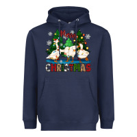 Navy merry christmas duck Heavyweight Hoodie - Zillion Design Studio