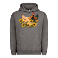Pigment Tornado western coop animals farm chicken chick rooster sunflowers Urban Hoodie - Artiststas
