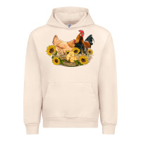 Sandshell western coop animals farm chicken chick rooster sunflowers Urban Hoodie - Artiststas