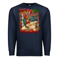 Navy merry cluckin' christmas Premium Sweatshirt - RanaPortraitStore