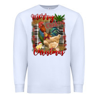 White merry cluckin' christmas Premium Sweatshirt - RanaPortraitStore