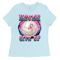 Baby Blue never give up Ladies Tee - BarkalooDesign