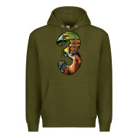 Army Green farm life alphabet numbers 3 Premium Hoodie - BundleAndBundleShop