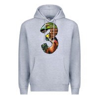 Heather Grey farm life alphabet numbers 3 Premium Hoodie - BundleAndBundleShop