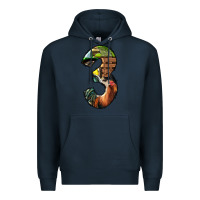 Navy farm life alphabet numbers 3 Premium Hoodie - BundleAndBundleShop