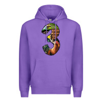 Purple farm life alphabet numbers 3 Premium Hoodie - BundleAndBundleShop