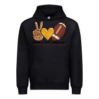 Black peace love football Urban Hoodie - AdoDesignShop