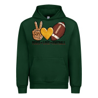 Forest Green peace love football Urban Hoodie - AdoDesignShop