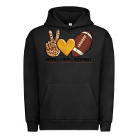 Pigment Black peace love football Urban Hoodie - AdoDesignShop