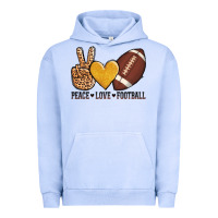 Pigment Grape Ice peace love football Urban Hoodie - AdoDesignShop
