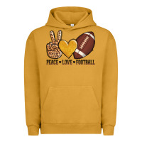 Pigment Peanut Butter peace love football Urban Hoodie - AdoDesignShop